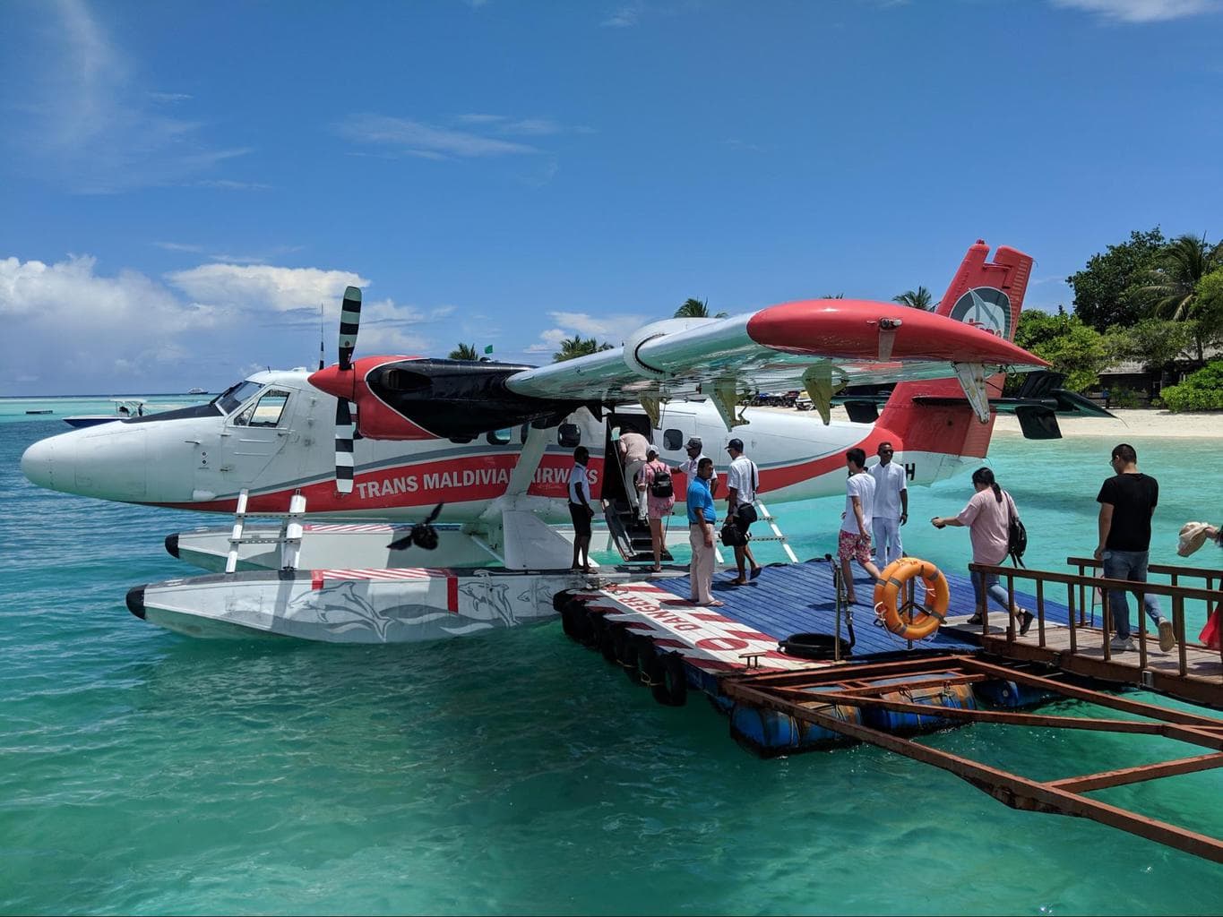 Maldives Sea plane transfer