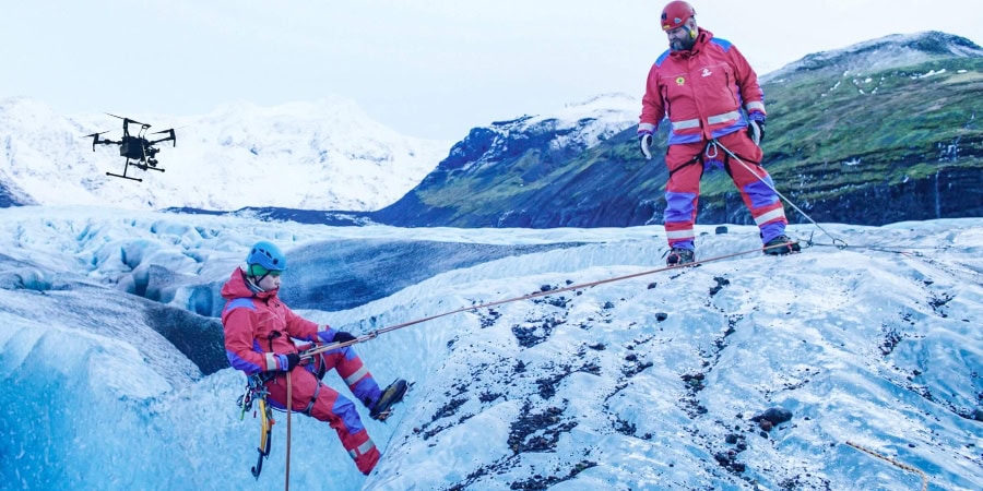 Rescue operation with drones
