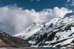 Snow-Covered Mountains of Manali