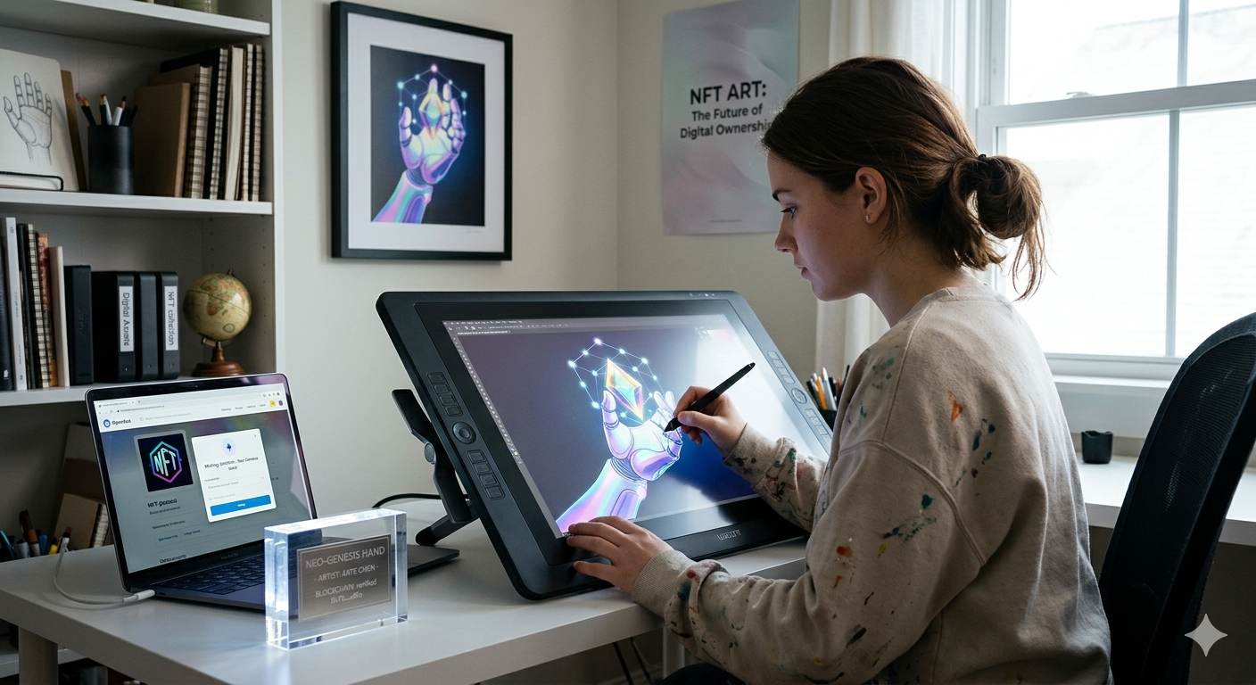 Digital Artist Creating NFT Art