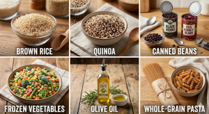 Staple foods in your kitchen.