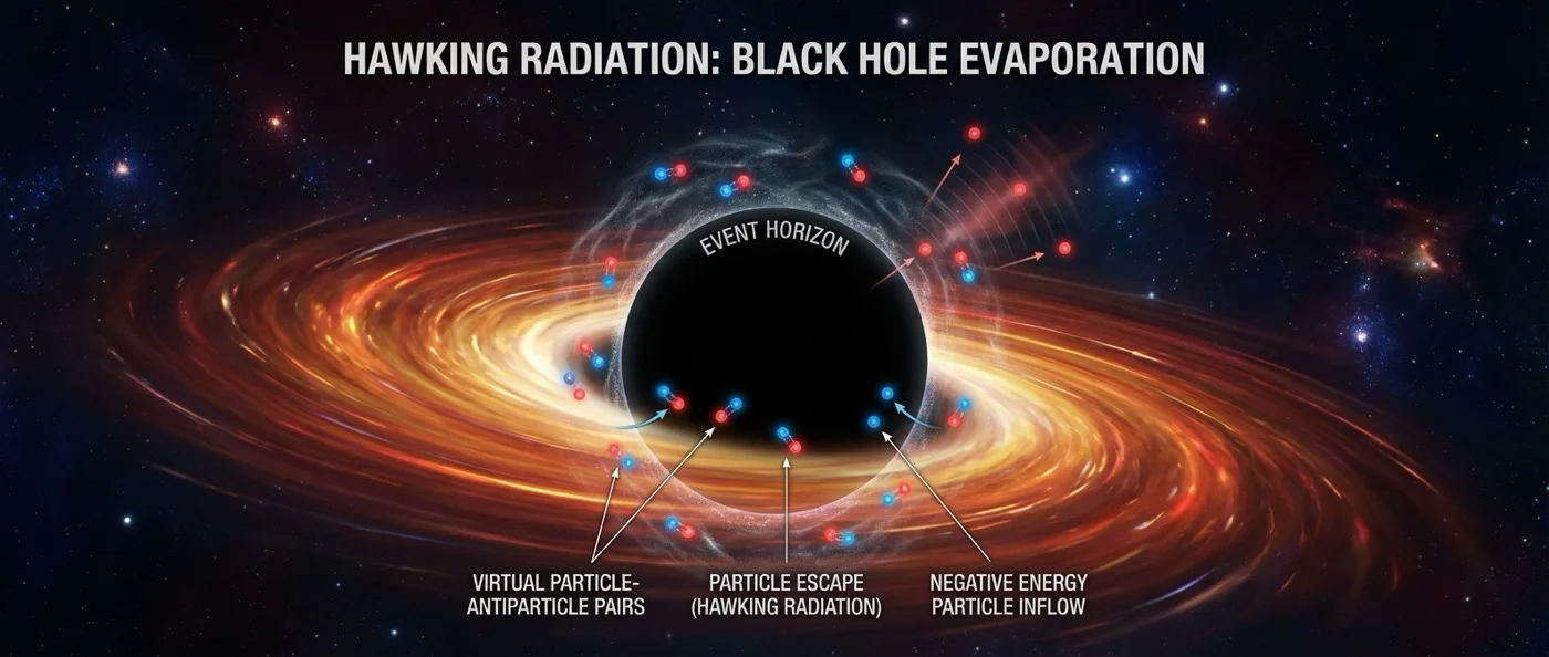 hawking radiation black hole event horizon particle pairs