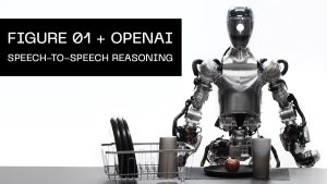Figure 01 humanoid robot using OpenAI technology to identify objects and talk to humans.