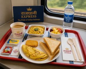 Rajdhani Express food menu breakfast options