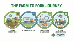 Food supply chain diagram India