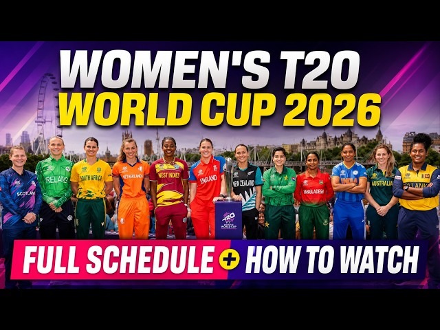 Women's T20 World Cup 2026 official tournament banner