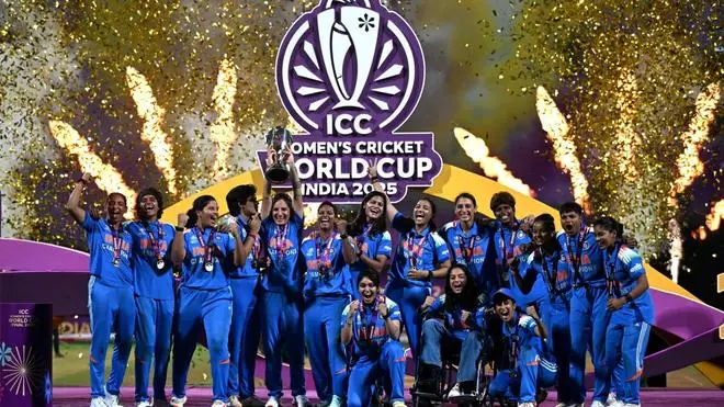 Women's T20 World Cup India team celebration