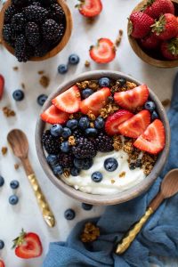 greek yogurt along with fruits for good health