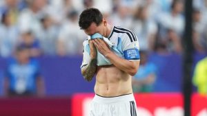 MESSI being emotional after scoring first goal in world cup 2026