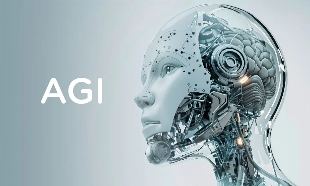 A human like AI robot hinting at where Artificial General Intelligence and smart AI assistants might be headed