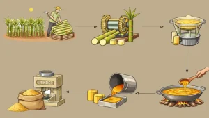 Jaggery from sugarcane