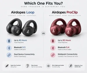 boAt Airdopes ProClip vs Airdopes Loop comparison