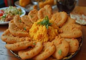 Famous Kolkata food platter featuring traditional Bengali dishes
