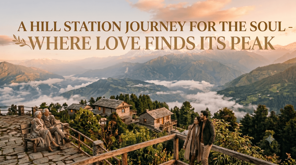 Romantic couple enjoying the beautiful hill stations in India