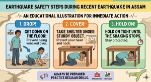 Earthquake safety steps during recent earthquake in Assam