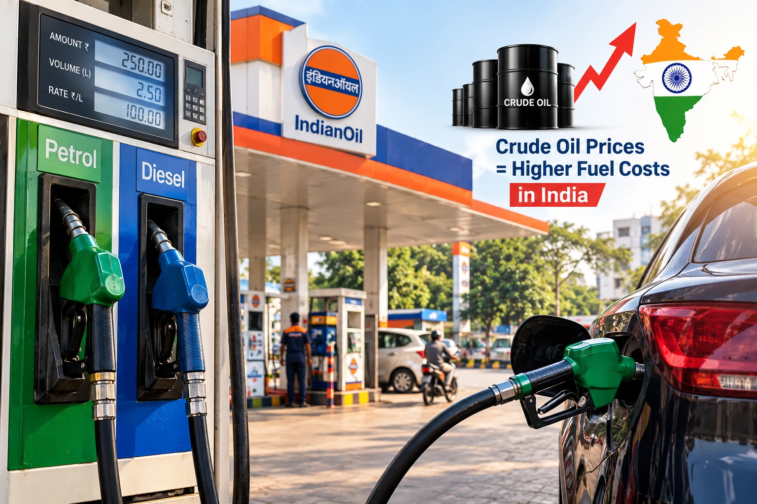 rising crude oil prices in india