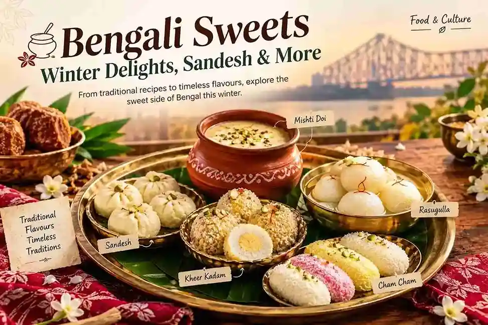 Traditional-Bengali- sweets-including- Sandesh-and- Rasugulla