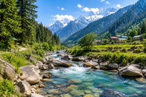 Offbeat places in India featuring the peaceful mountain scenery of Tirthan Valley near popular hill stations.