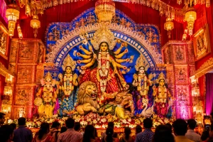 Durga Puja in West Bengal celebrating India's cultural traditions and festivals.